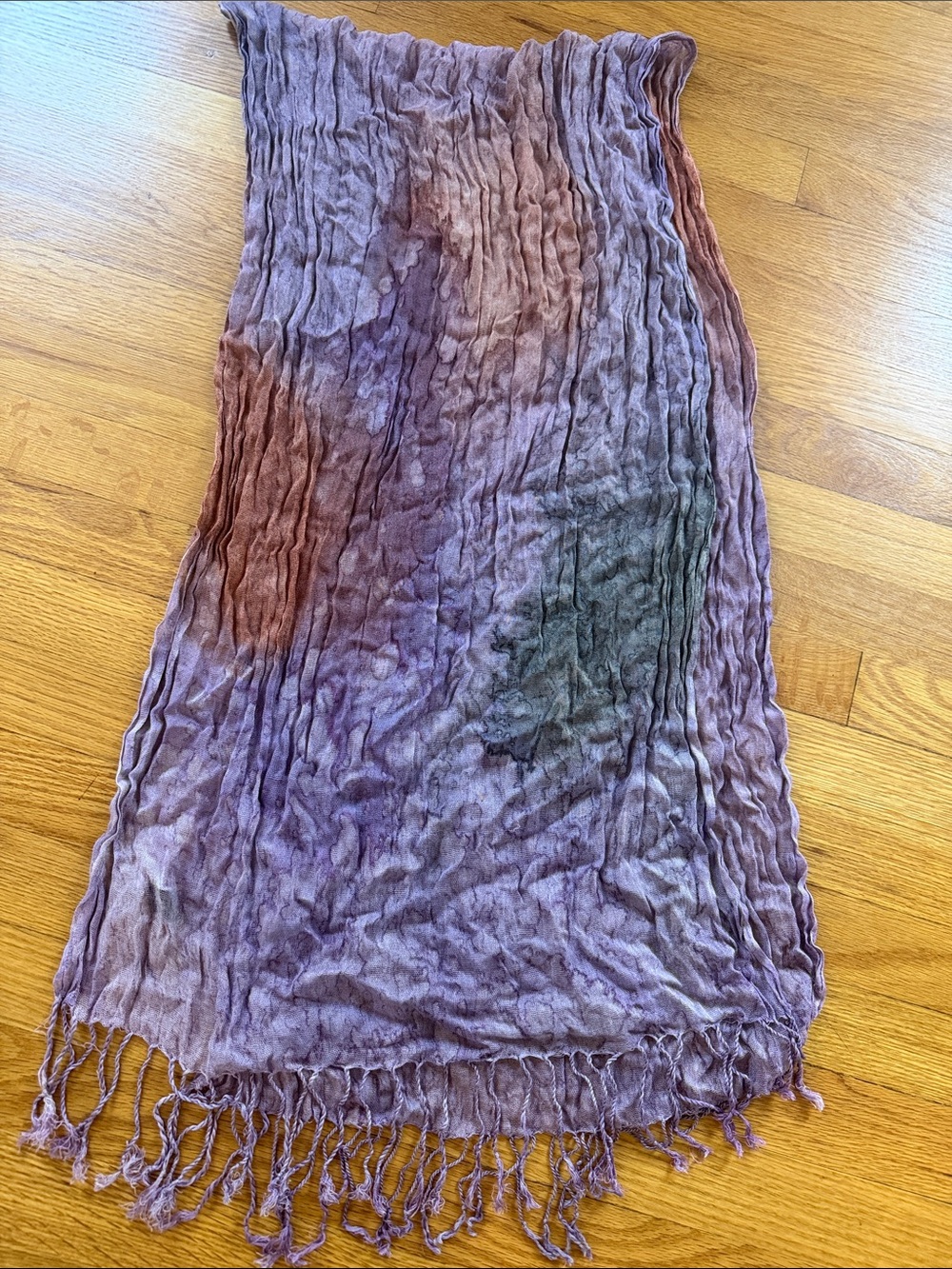 VTG Lightweight Lavender Multi-Tone Fringe Scarf Viscose - Picture 8 of 8